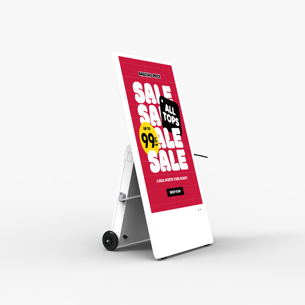Digitaal outdoor reclamedisplay met accu