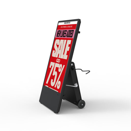 Digitaal outdoor reclamedisplay met accu